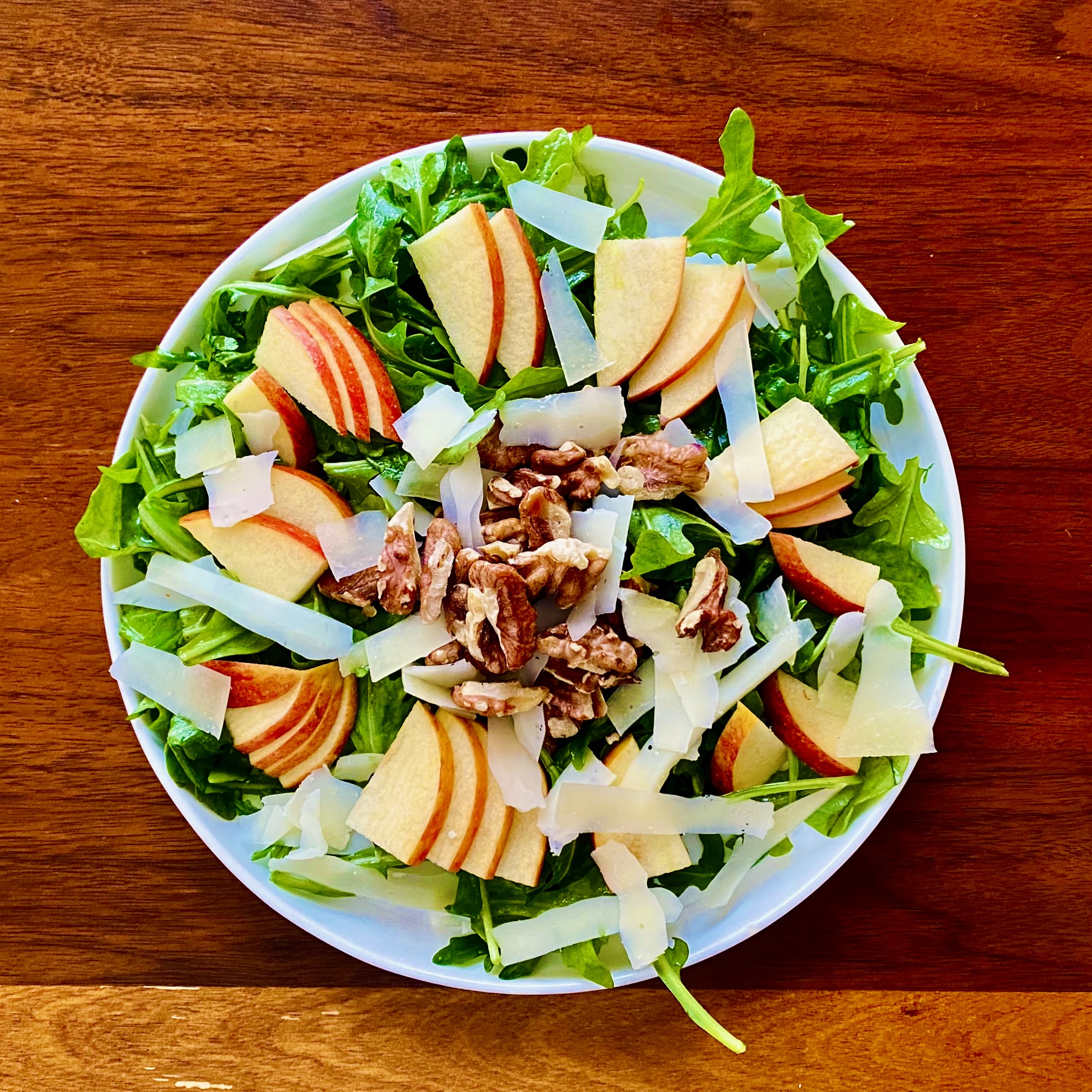 Easy Arugula salad with Apple cider vinegar dressing Mellow Masala